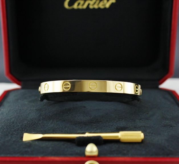 (image for) LIKE NEW CURRENT MODEL CARTIER 18K YELLOW GOLD LOVE BANGLE